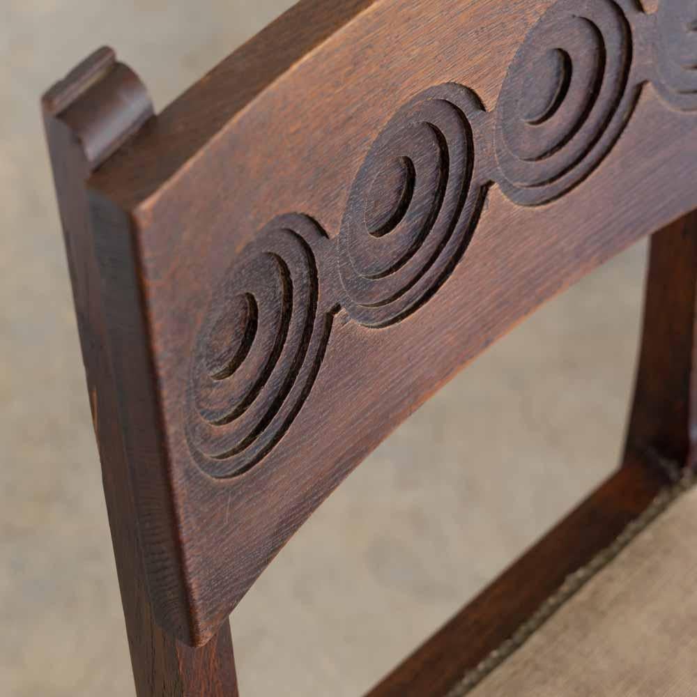 French Carved Wood Chair by Charles Dudouyt 6