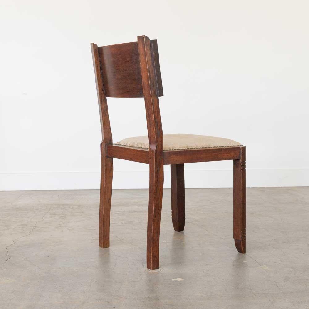 French Carved Wood Chair by Charles Dudouyt 2