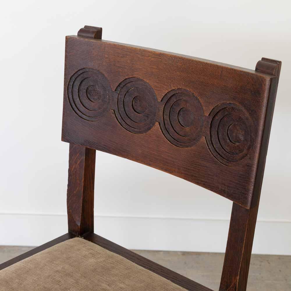 French Carved Wood Chair by Charles Dudouyt 4