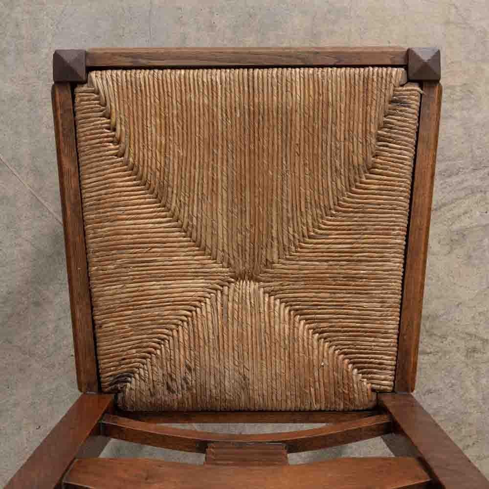 French Carved Wood Dining Chairs by Charles Dudouyt, Set of 6 im Angebot 9