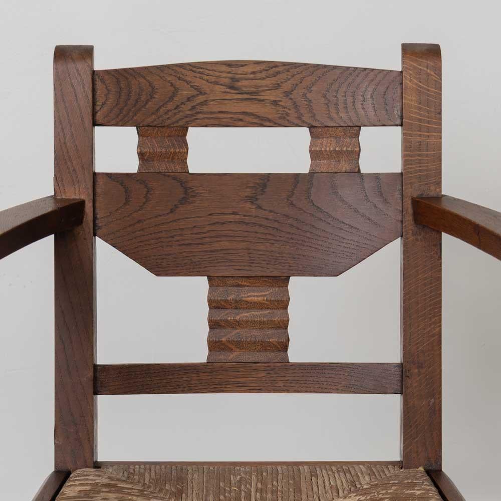 French Carved Wood Dining Chairs by Charles Dudouyt, Set of 6 im Angebot 13