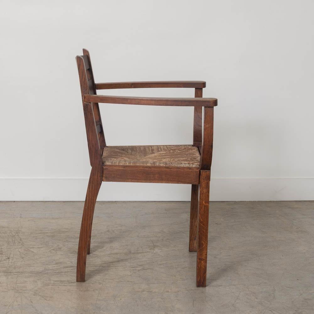 French Carved Wood Dining Chairs by Charles Dudouyt, Set of 6 im Angebot 2