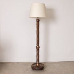 French Carved Wood Floor Lamp