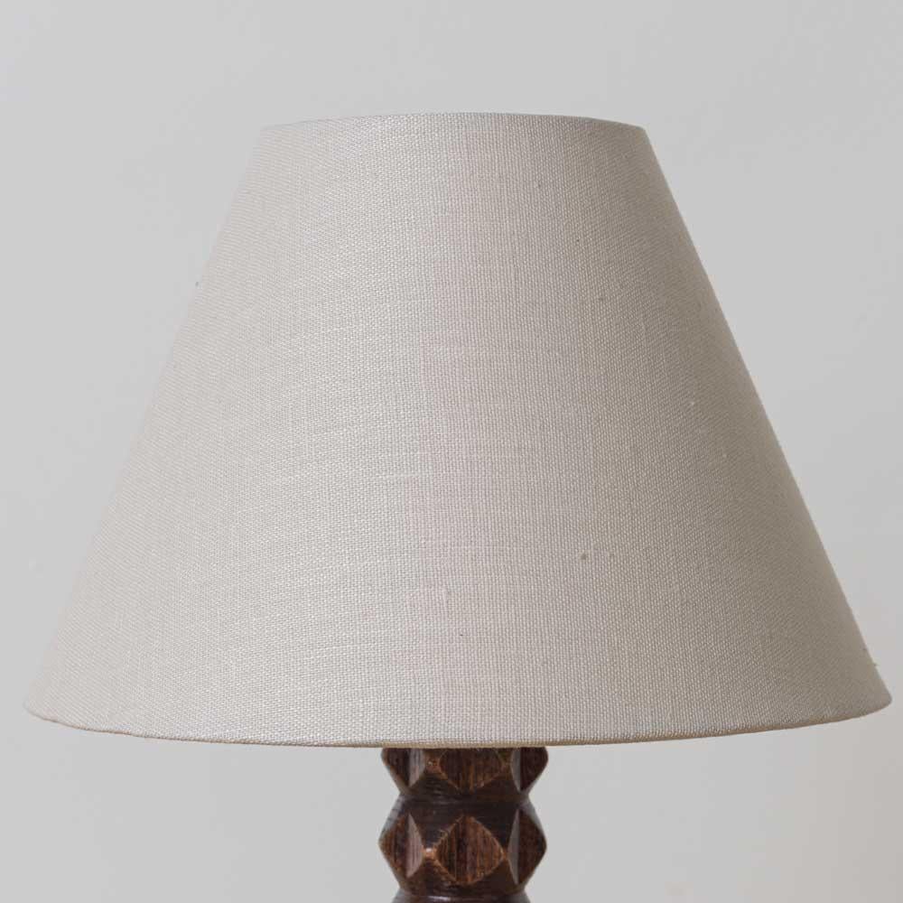 French Carved Wood Lamp by Charles Dudouyt en vente 4