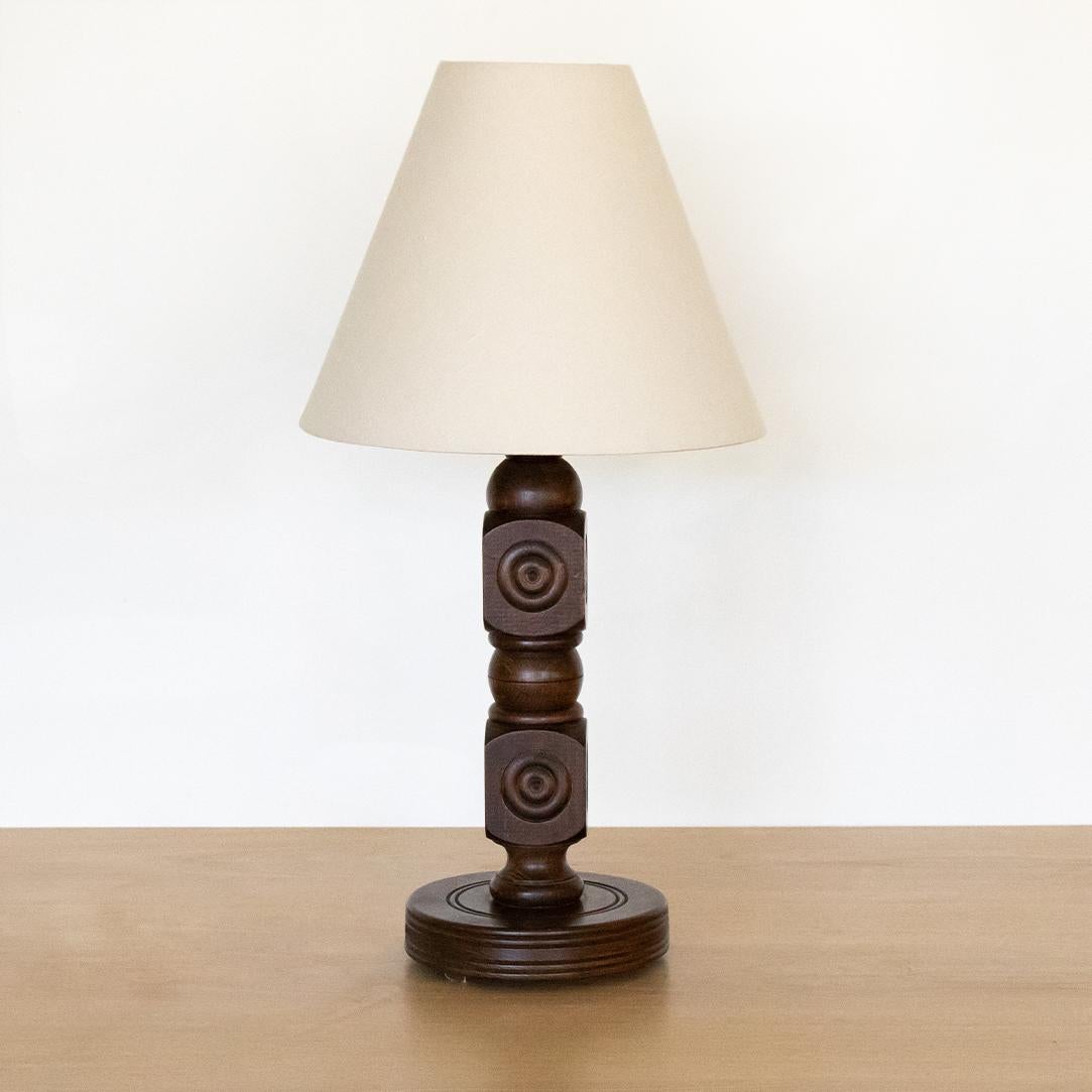 French Carved Wood Lamp In Good Condition In Los Angeles, CA