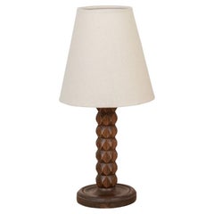 French Carved Wood Lamp