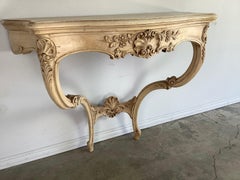 19th Century Louis XV Style Hand-Carved French Console Table