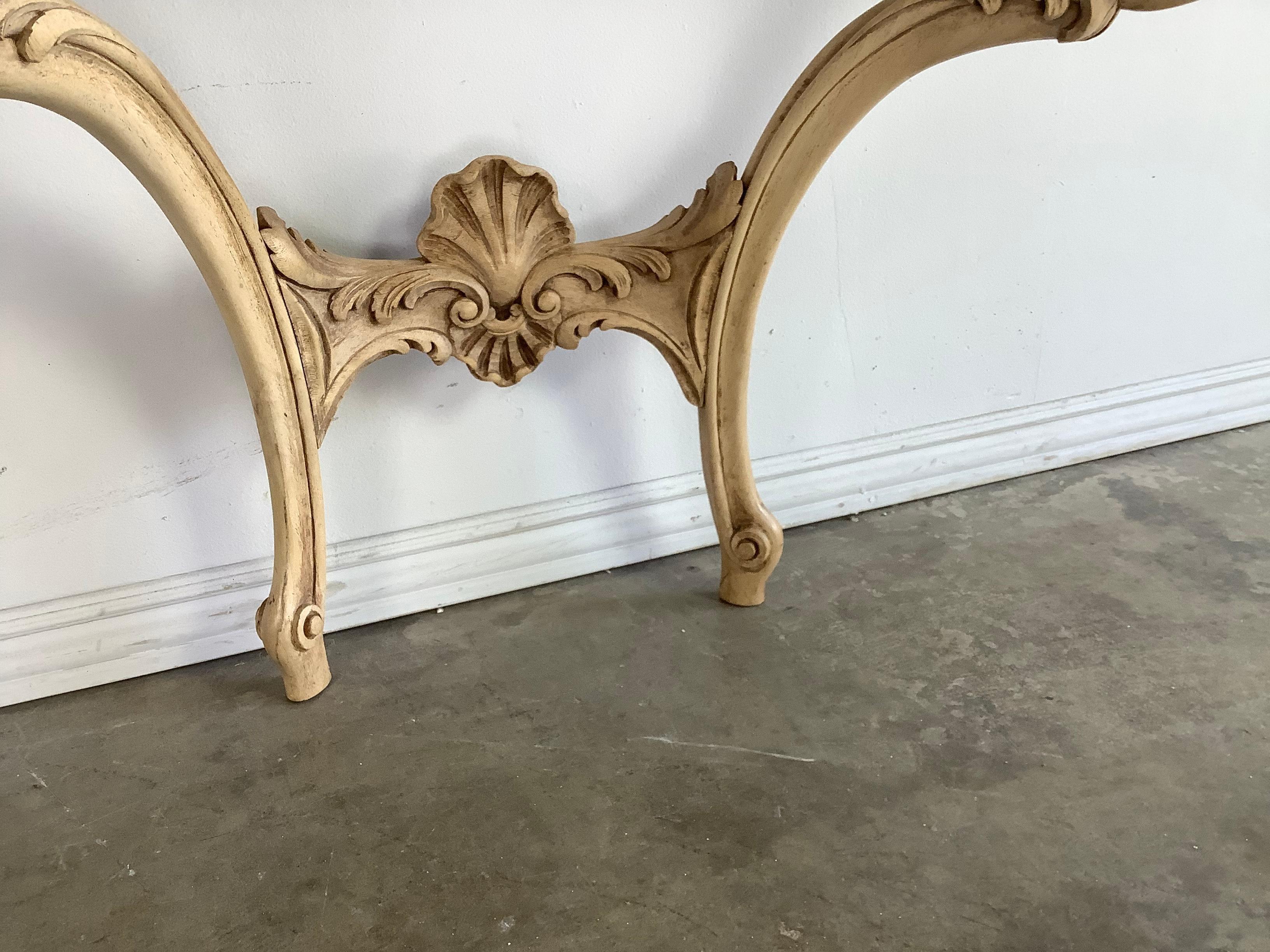 French Carved Wood Louis XV Style Console For Sale 1