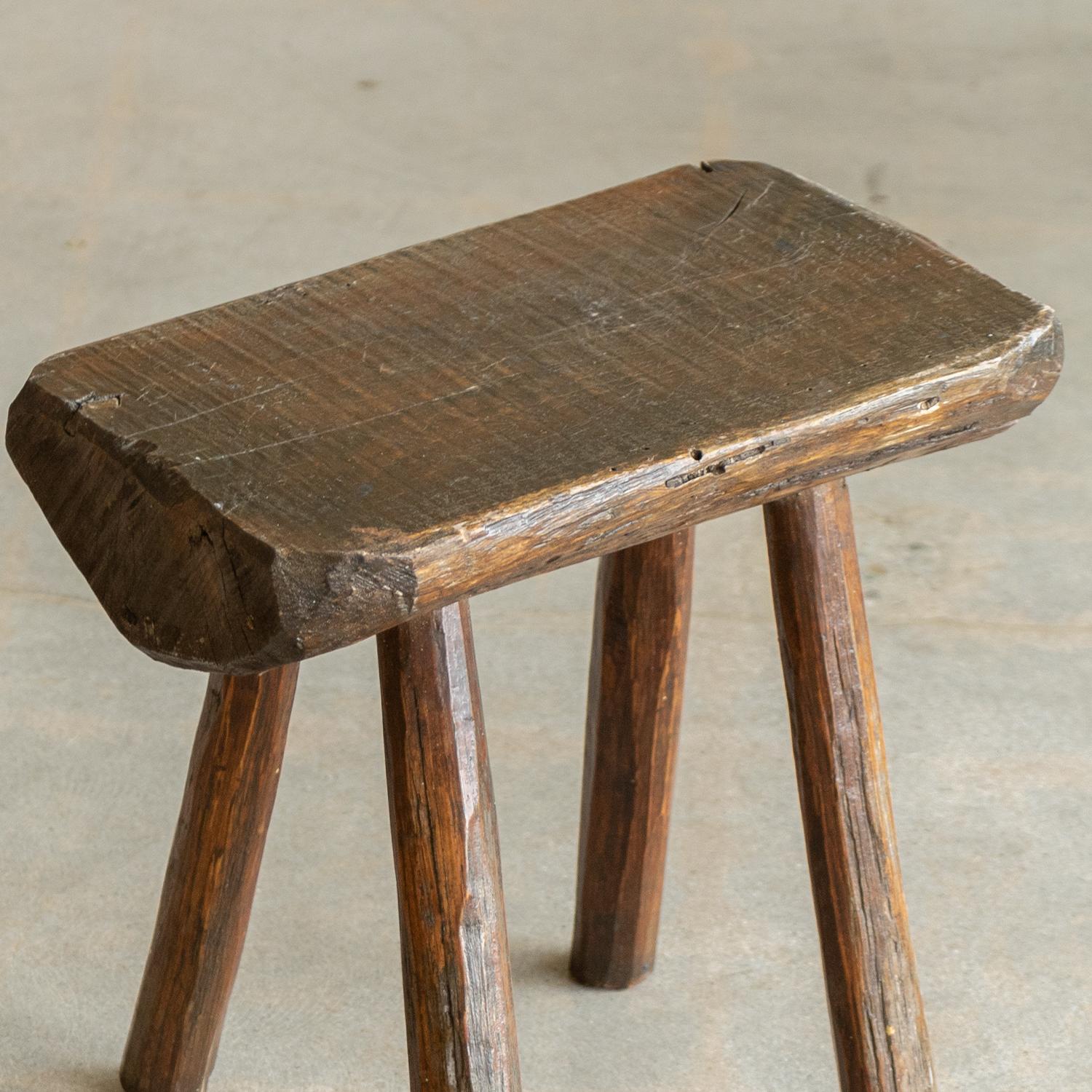 French Carved Wood Stool 3
