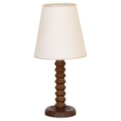 French Carved Wood Table Lamp