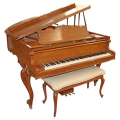 French Case Walnut Hardman Baby Grand Piano Circa 1930