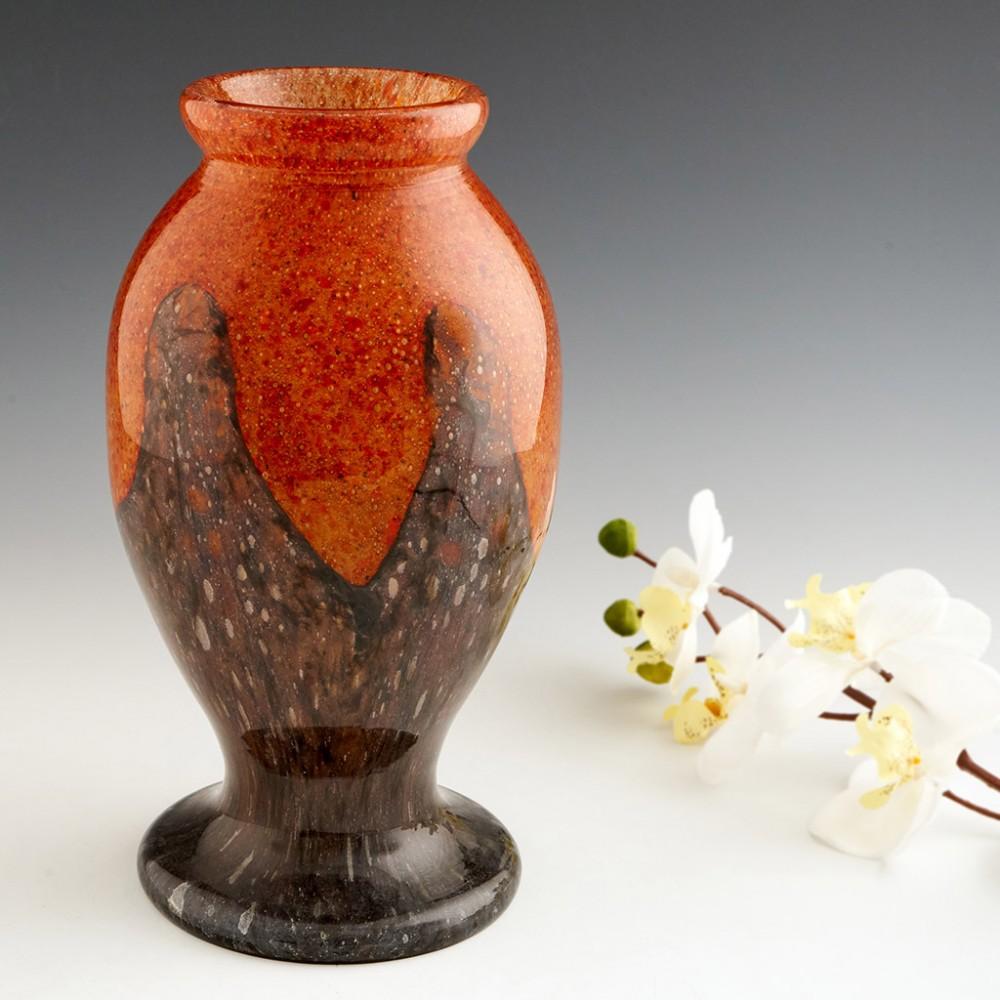 French Cased Mottled Glass Vase, c1930 For Sale 2