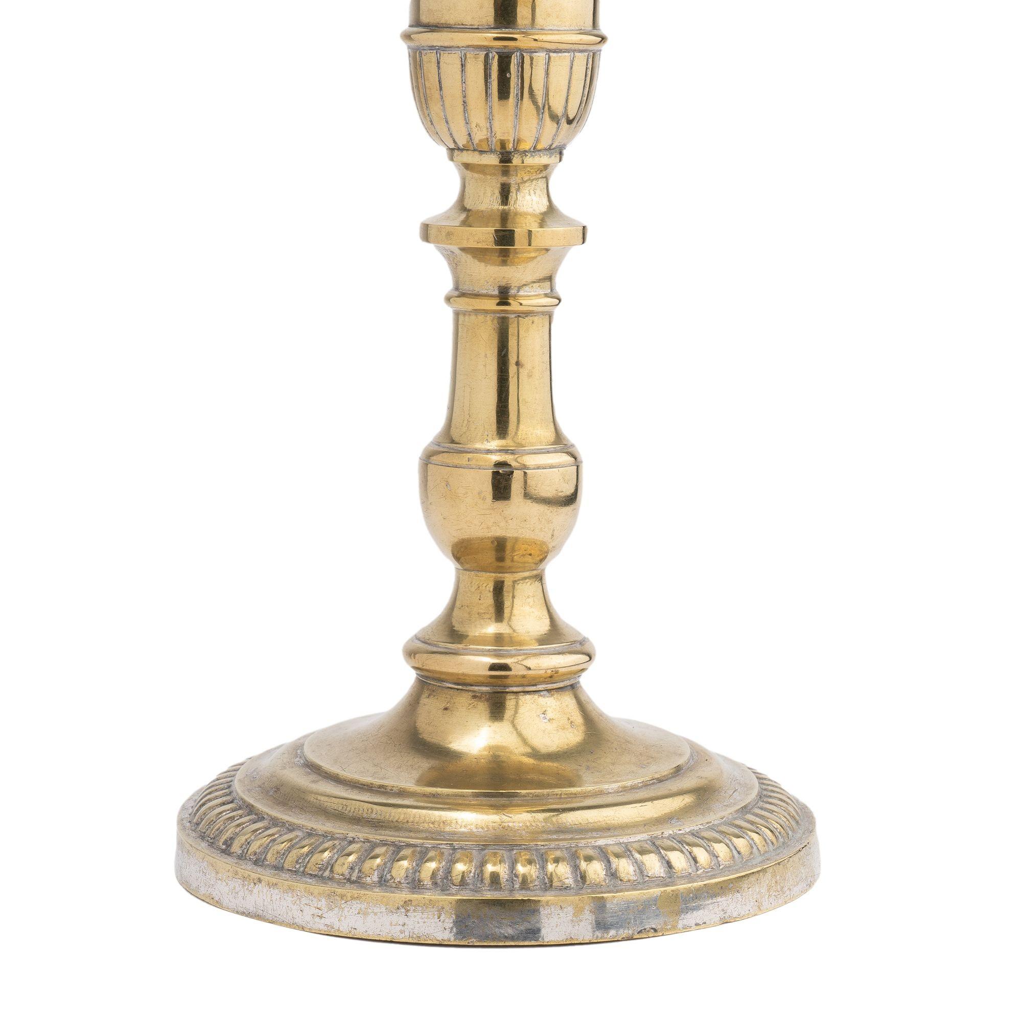 French Cast Brass Altar Stick, 1800 For Sale 2