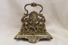 French Cast Brass Letter Rack or Holder