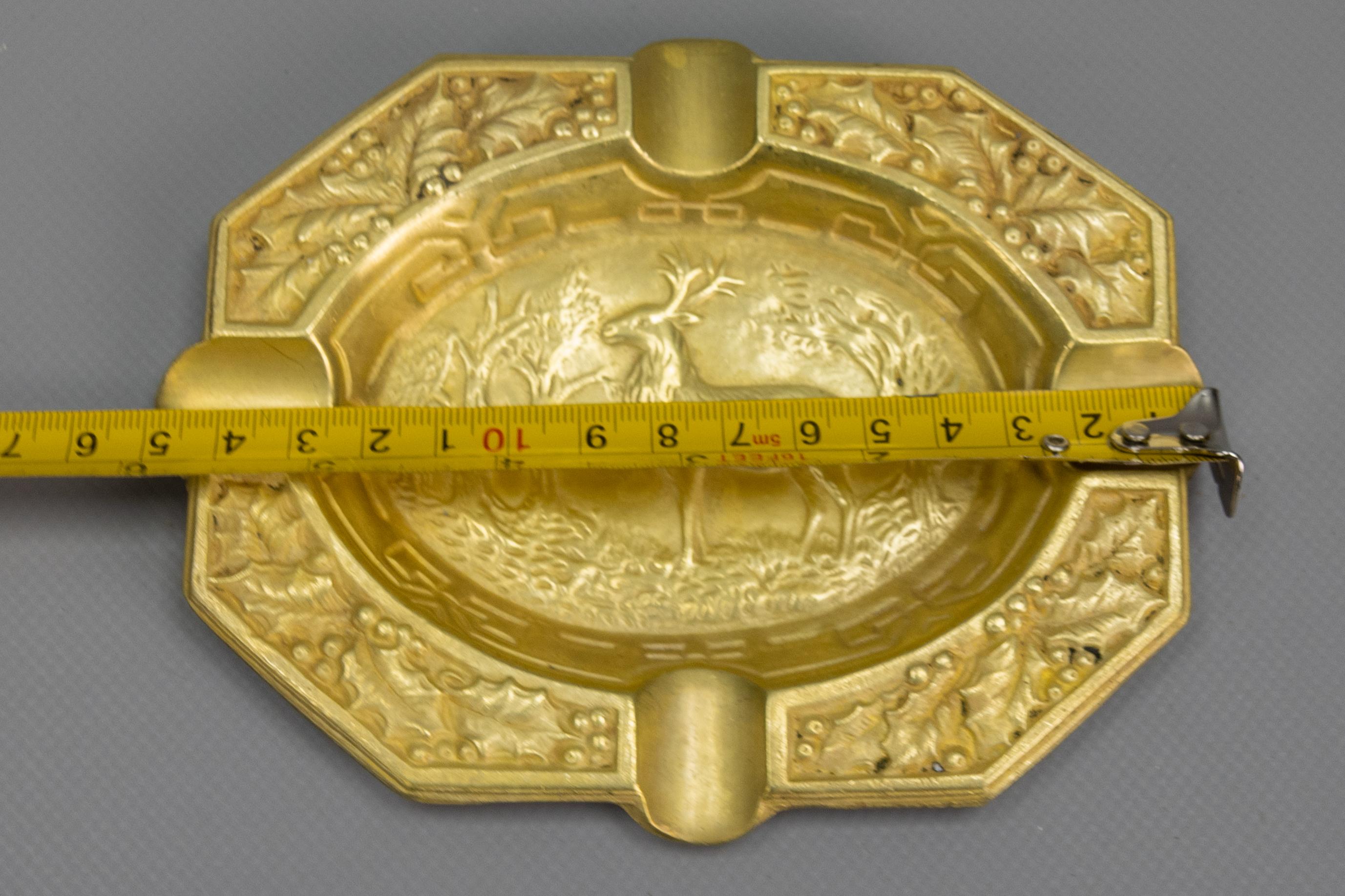 French Cast Bronze Ashtray with Stag Motif, 1950s im Angebot 12