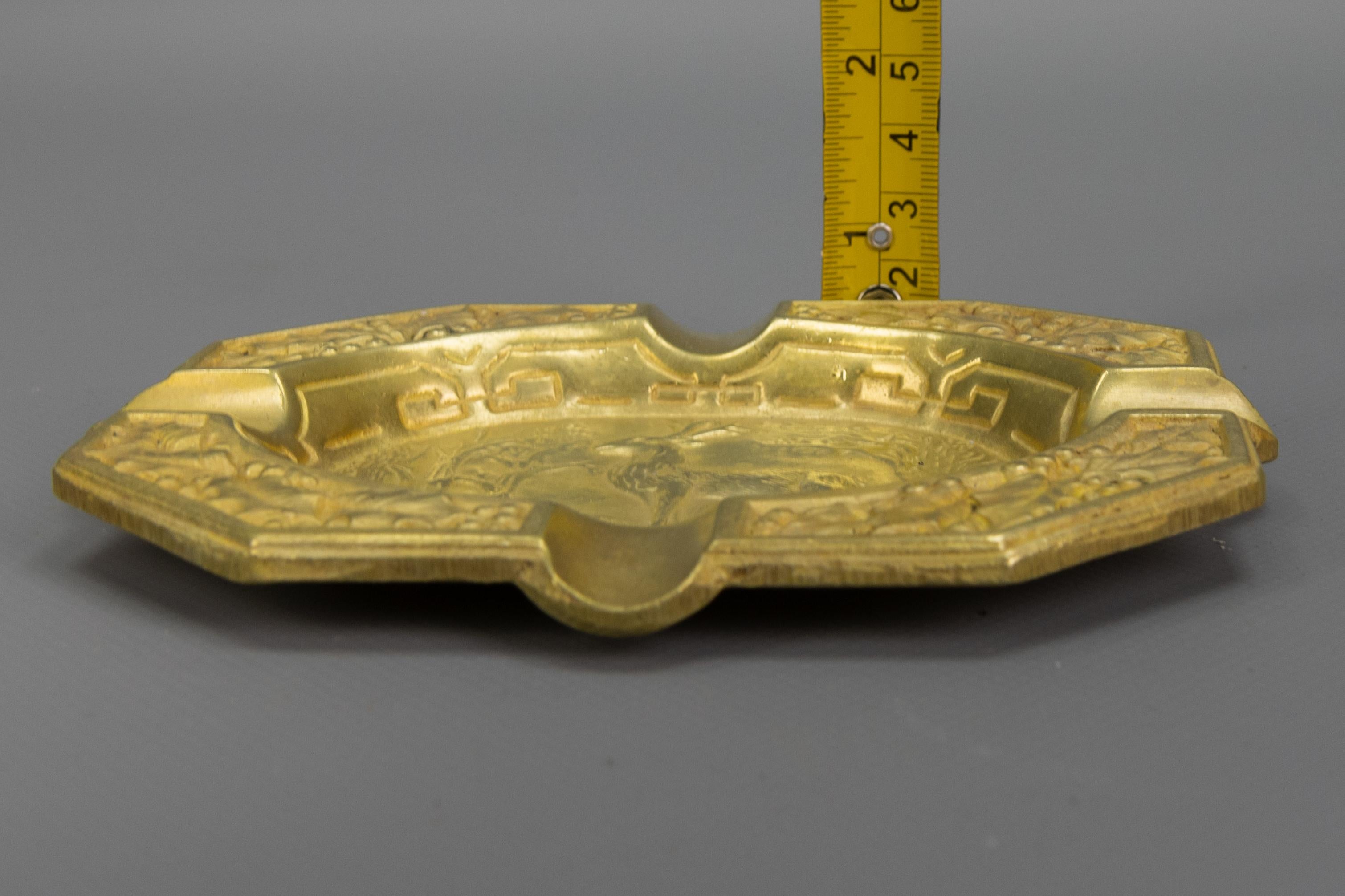 French Cast Bronze Ashtray with Stag Motif, 1950s im Angebot 13