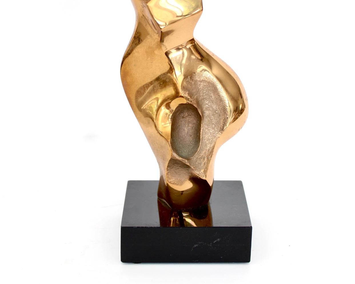  Michel Jaubert: Skulpturale französische Tischlampe aus Bronzeguss  im Angebot 2