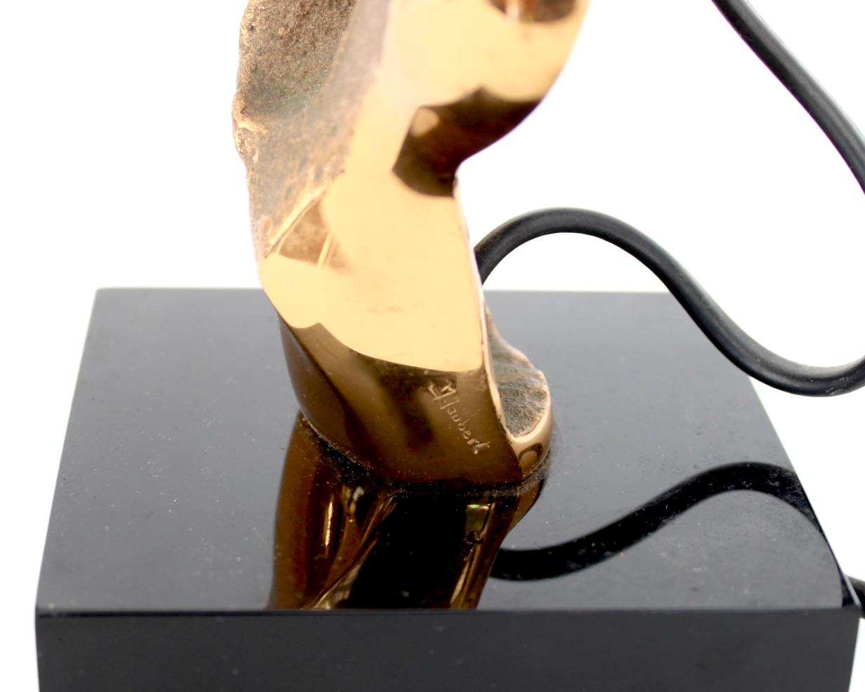  Michel Jaubert: Skulpturale französische Tischlampe aus Bronzeguss  im Angebot 3