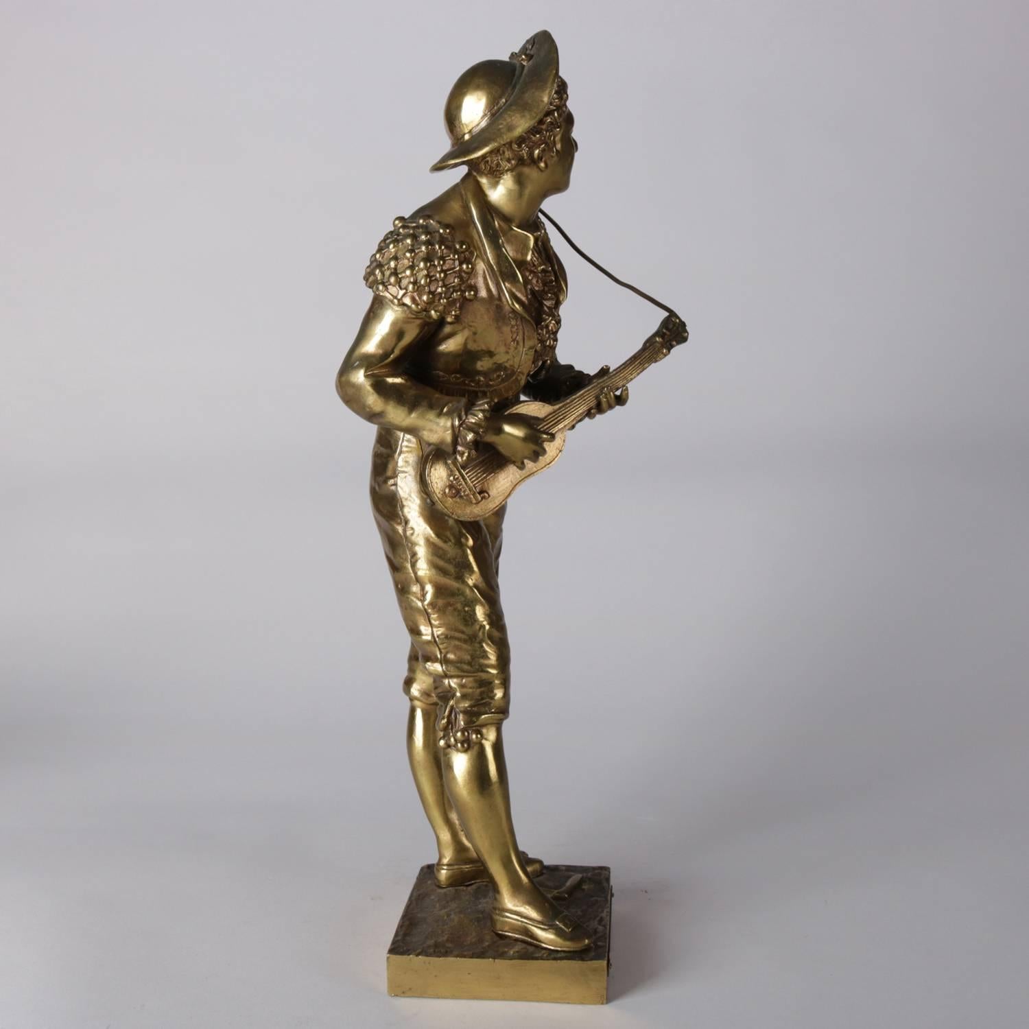 Italian cast bronze sculpture titled on base plate 