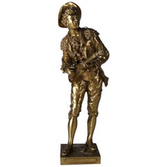 French Cast Bronze Sculpture "Figaro" after Charles Anfrie, Italy, 20th Century