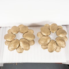 French Cast Bronze Shell Sconces