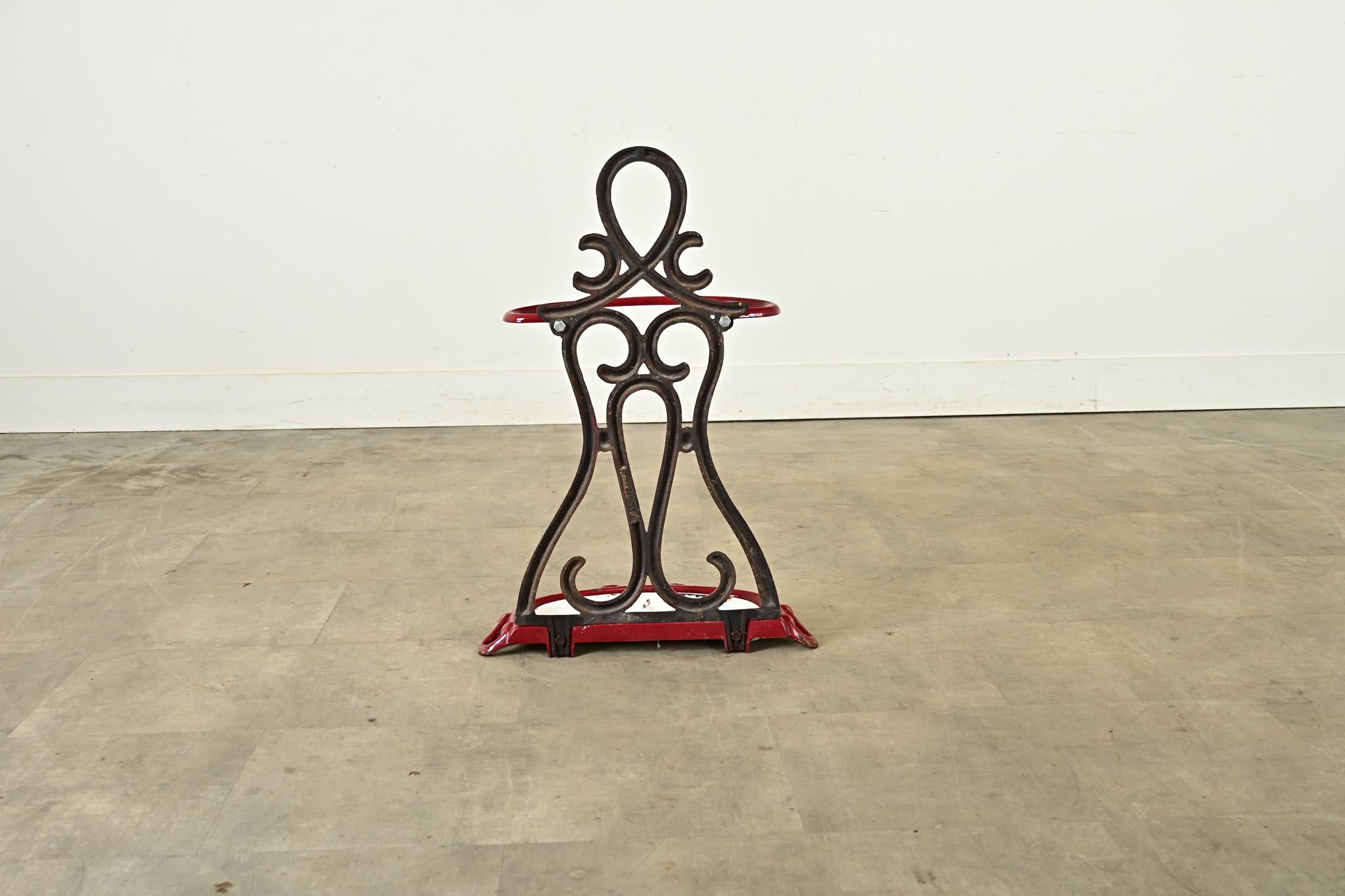 French Cast Iron Art Nouveau Umbrella Stand For Sale 4