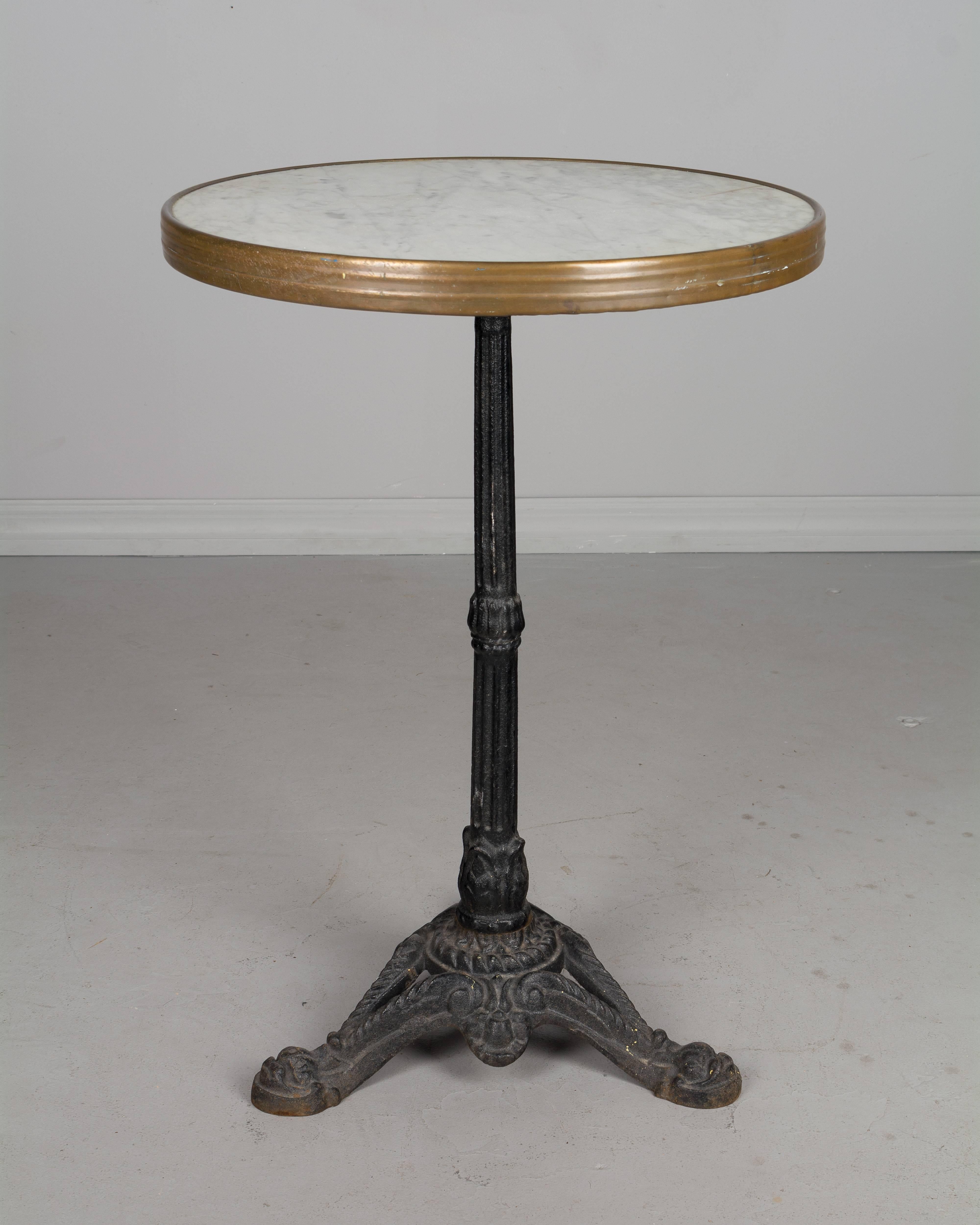 Brass French Cast Iron Bistro Table