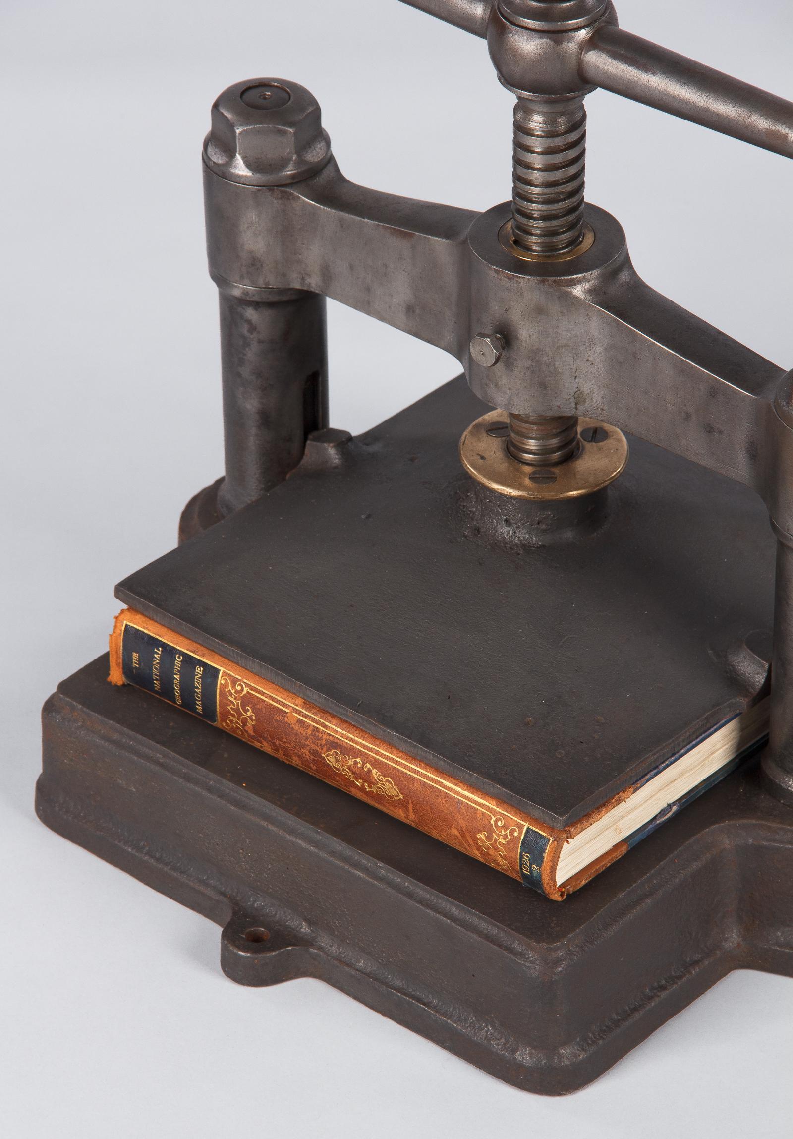 French Cast Iron Book Press, Early 1900s 10