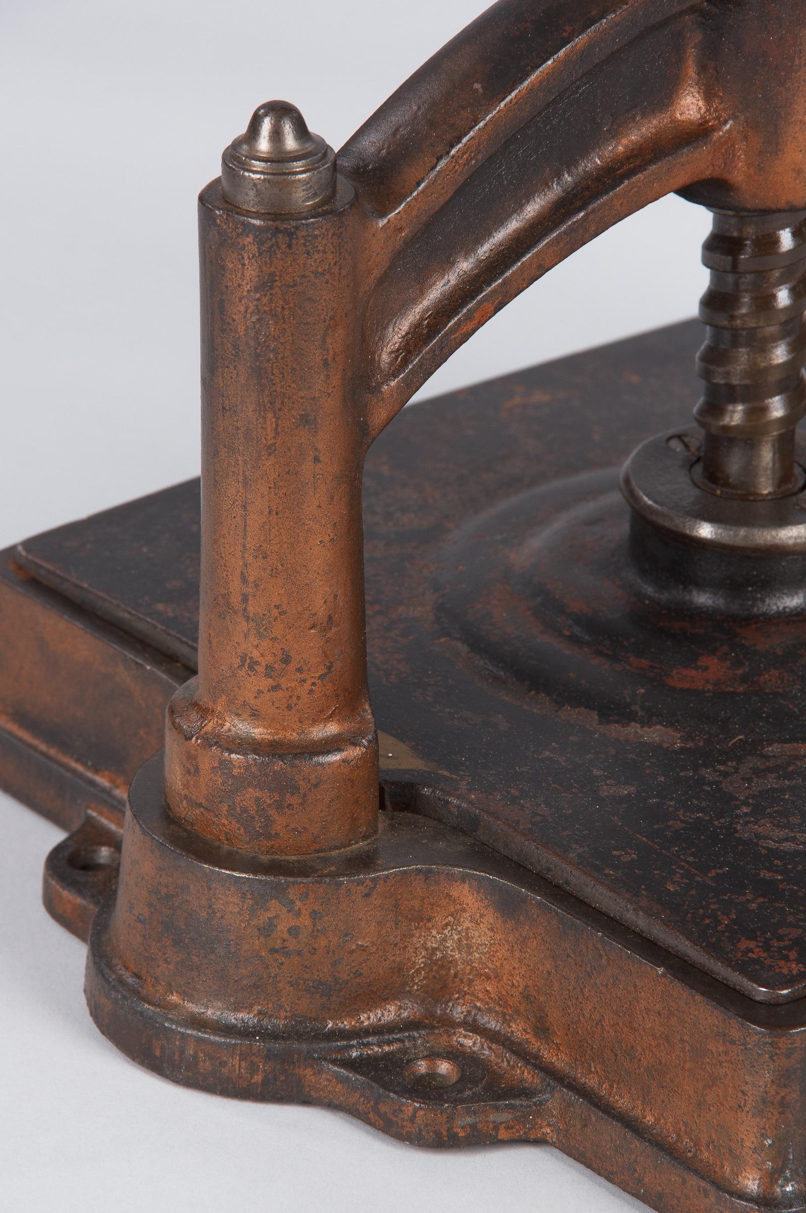 French Cast Iron Book Press, Fortin & Co, Early 1900s 2