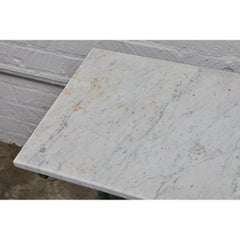 French Cast Iron Cafe Table with Marble Top