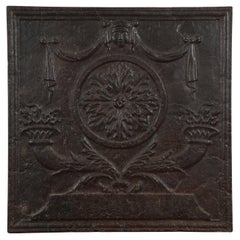 Antique French Cast-Iron Chimney Plate 18th Century