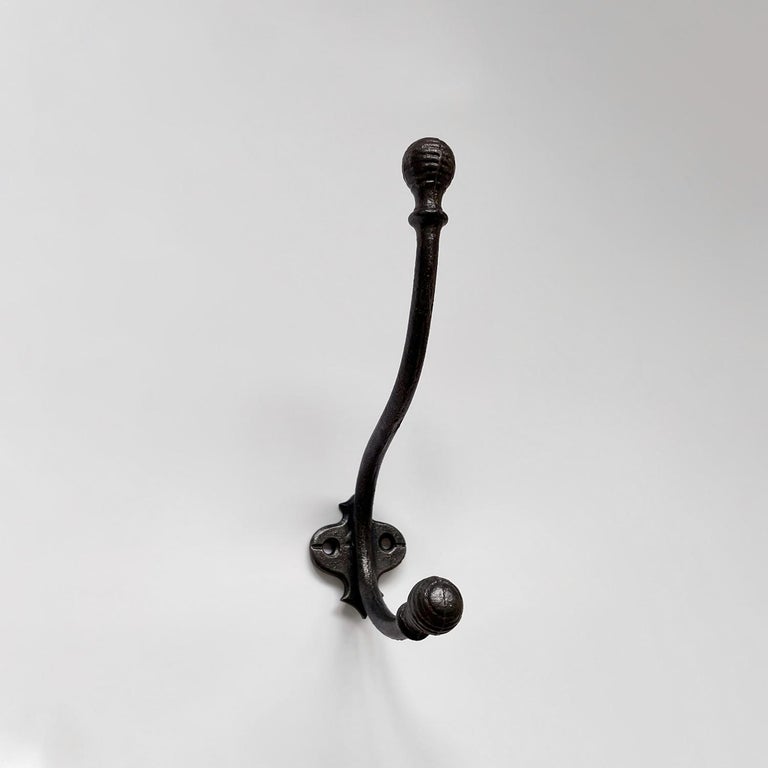 French Cast Iron Double Wall Hook For Sale at 1stDibs