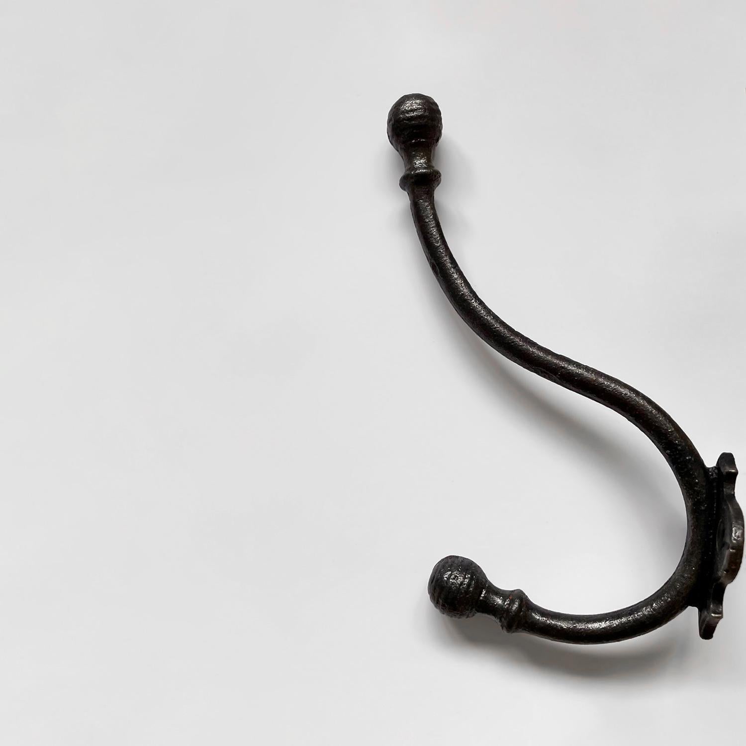 French Cast Iron Double Wall Hook For Sale 2