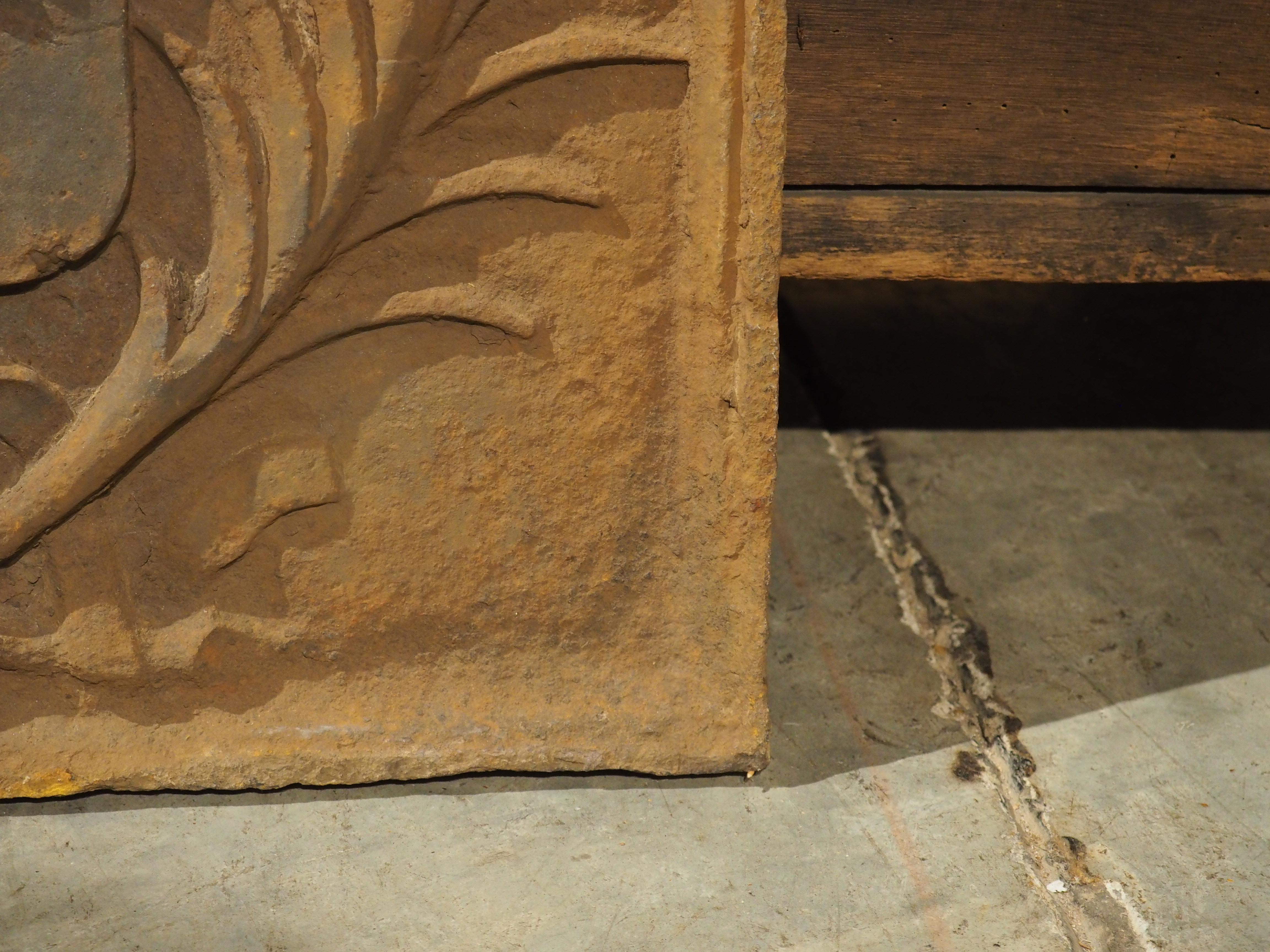 Métal Plaque de cheminée française en fonte, armoiries de la Maison Bourbon, début du 20e siècle en vente