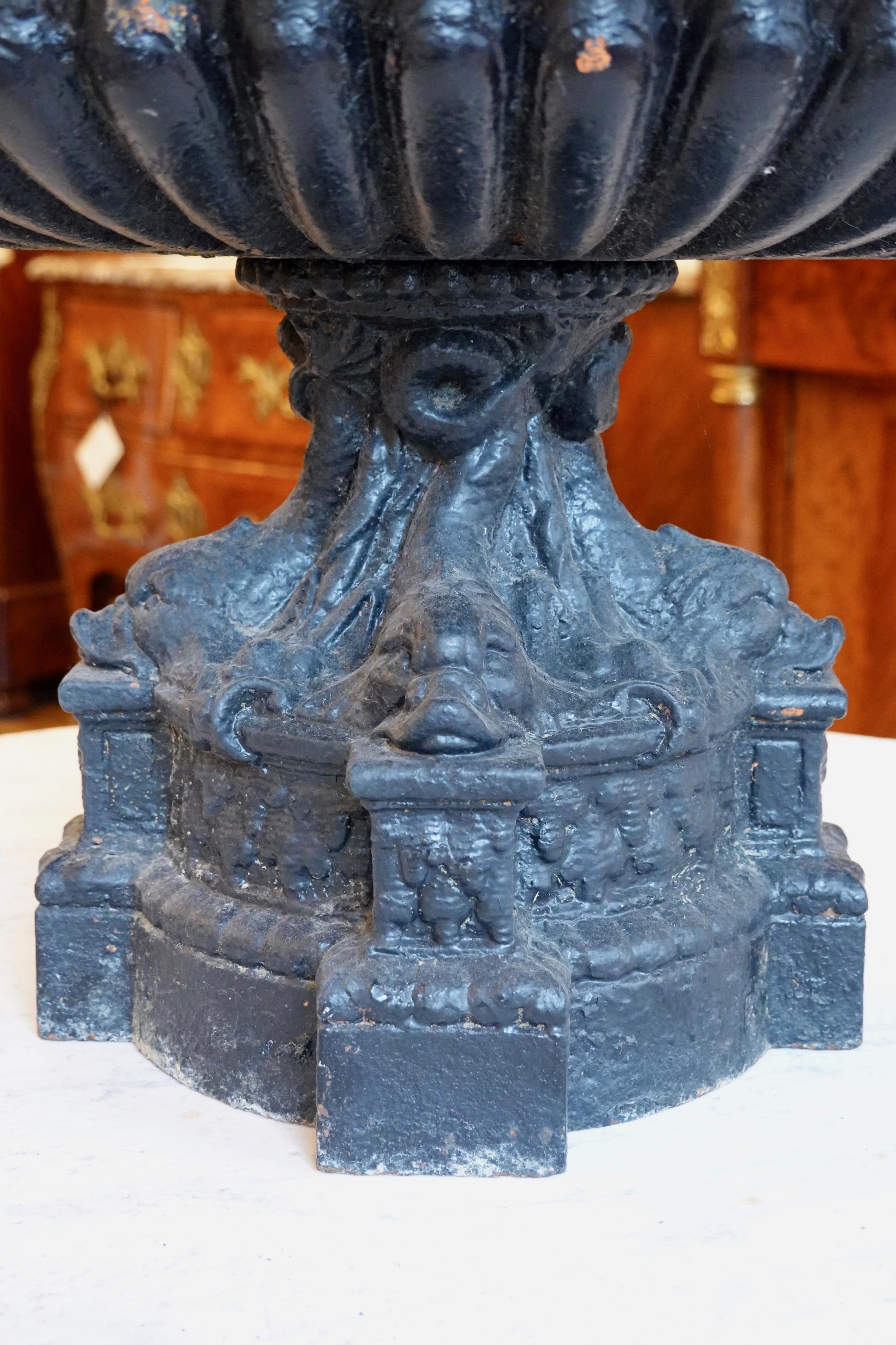 French Cast Iron Fountain with Dolphins by Val d'Osne 1