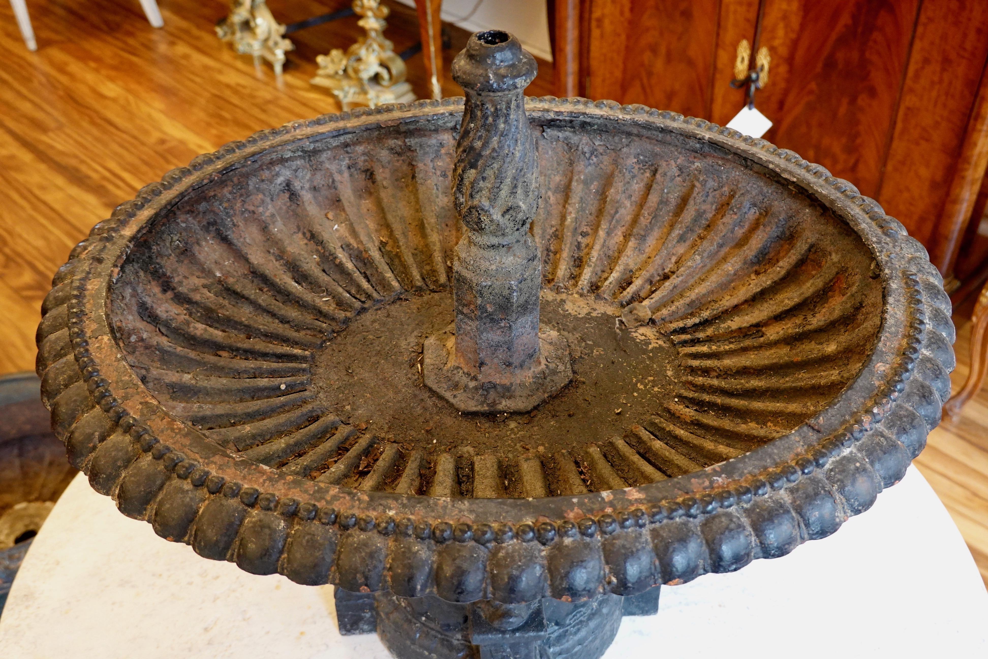 French Cast Iron Fountain with Dolphins by Val d'Osne In Good Condition In Pembroke, MA