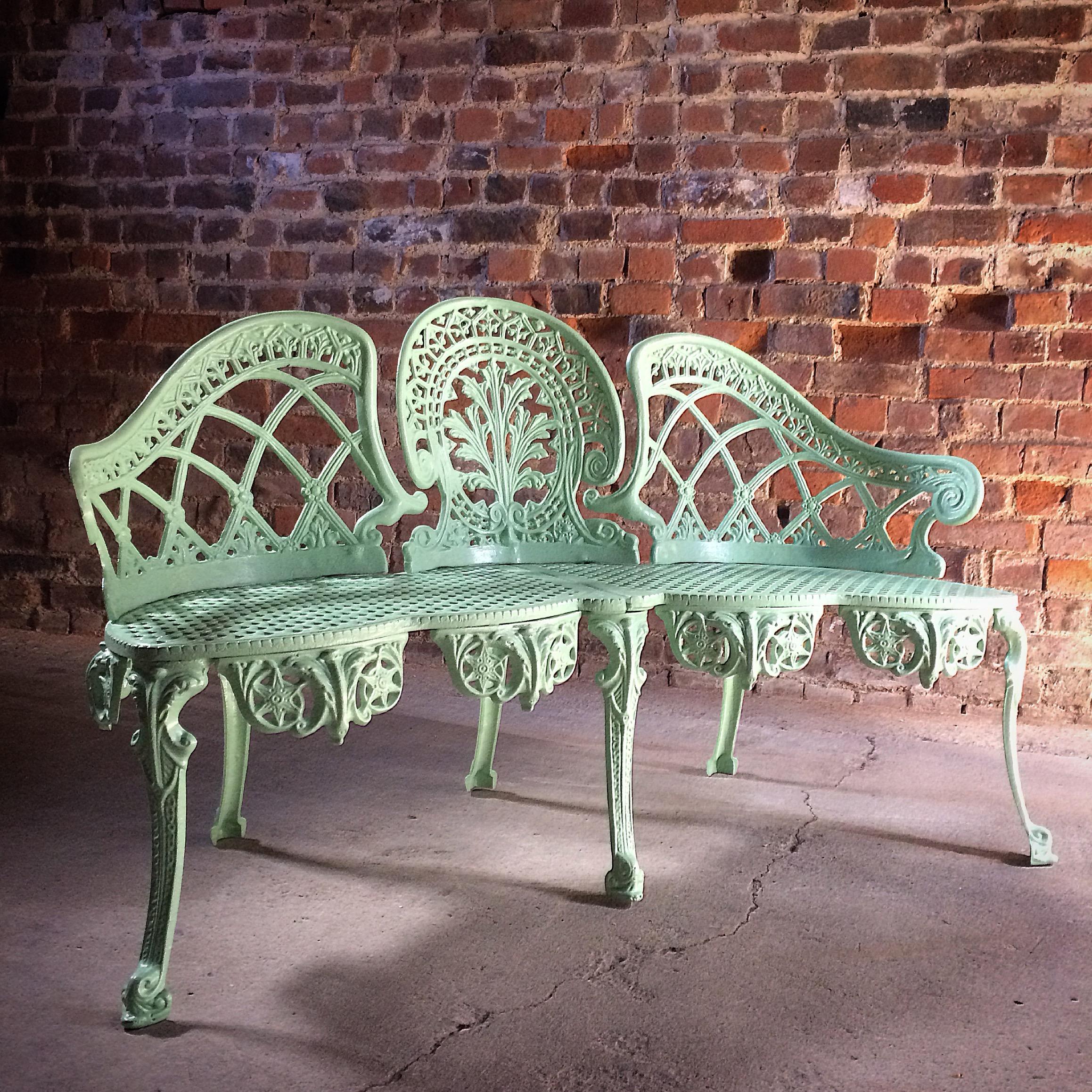 French Cast Iron Garden Bench Original, 1960s 2