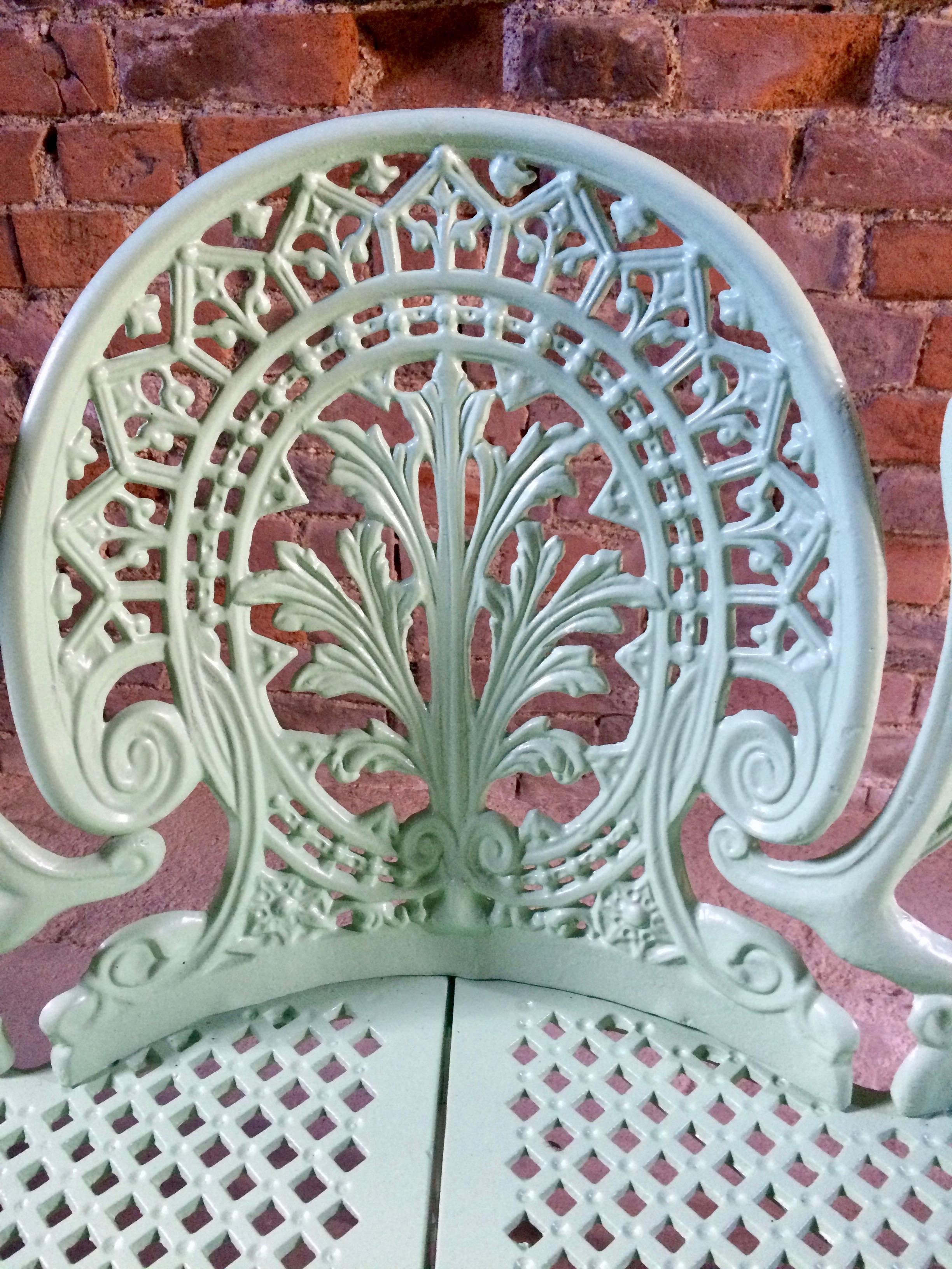 French Cast Iron Garden Bench Original, 1960s 7