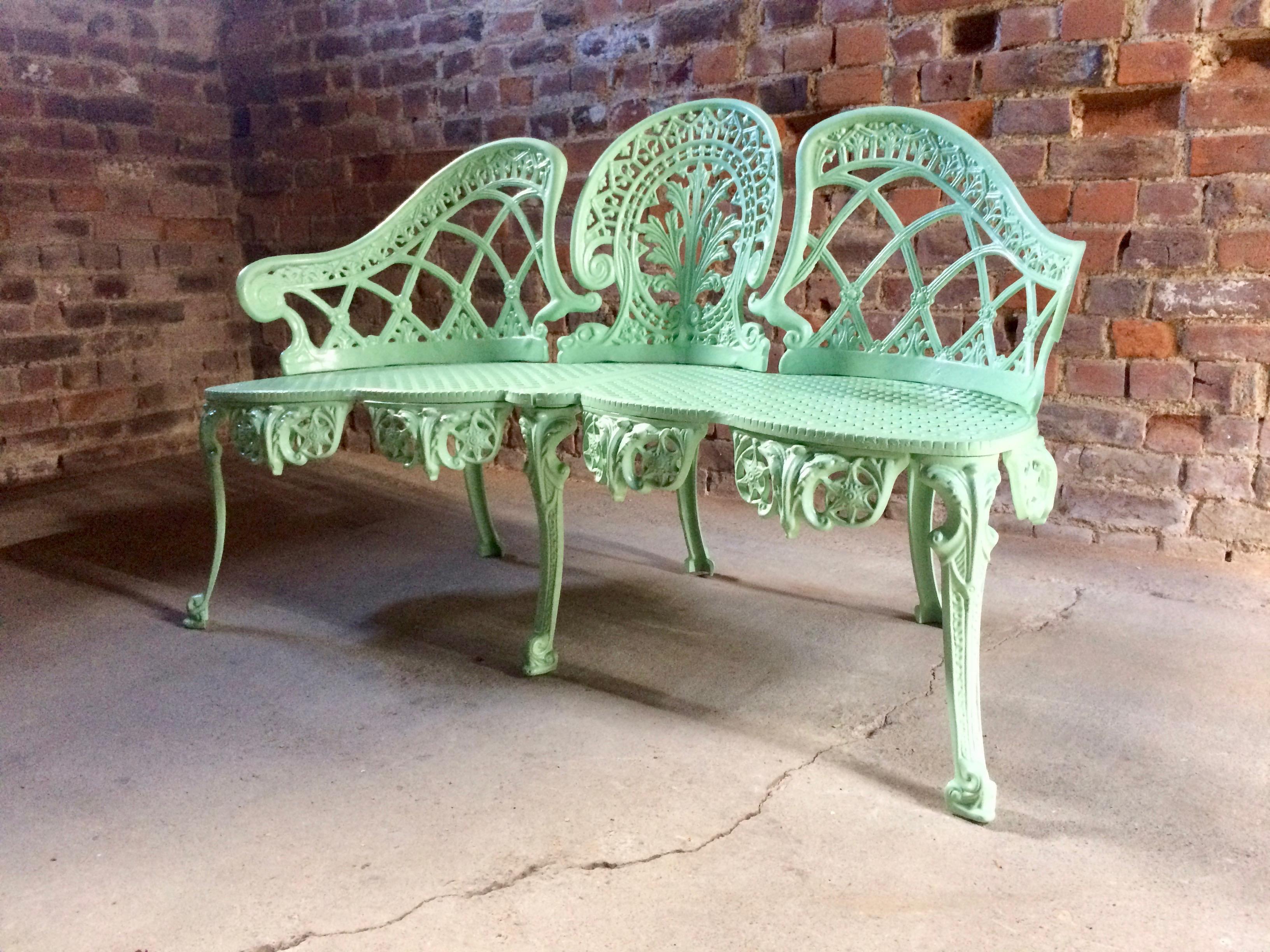 French Cast Iron Garden Bench Original, 1960s 8