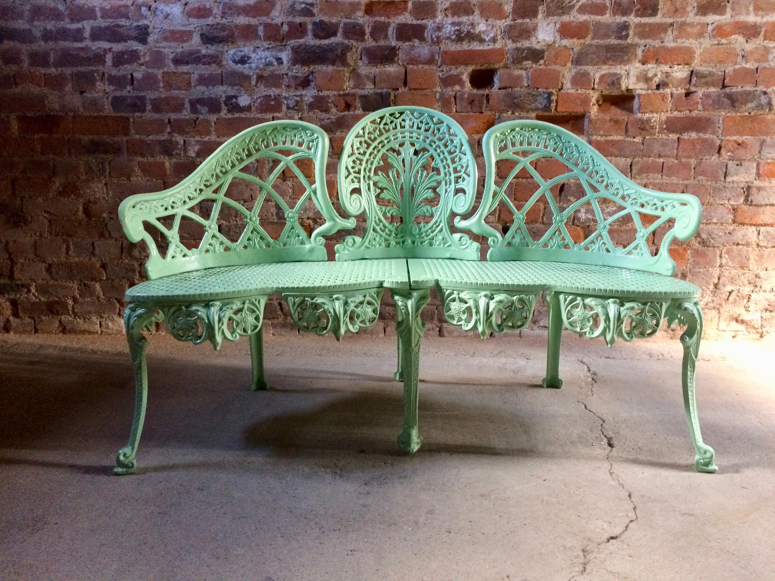 French Cast Iron Garden Bench Original, 1960s 10