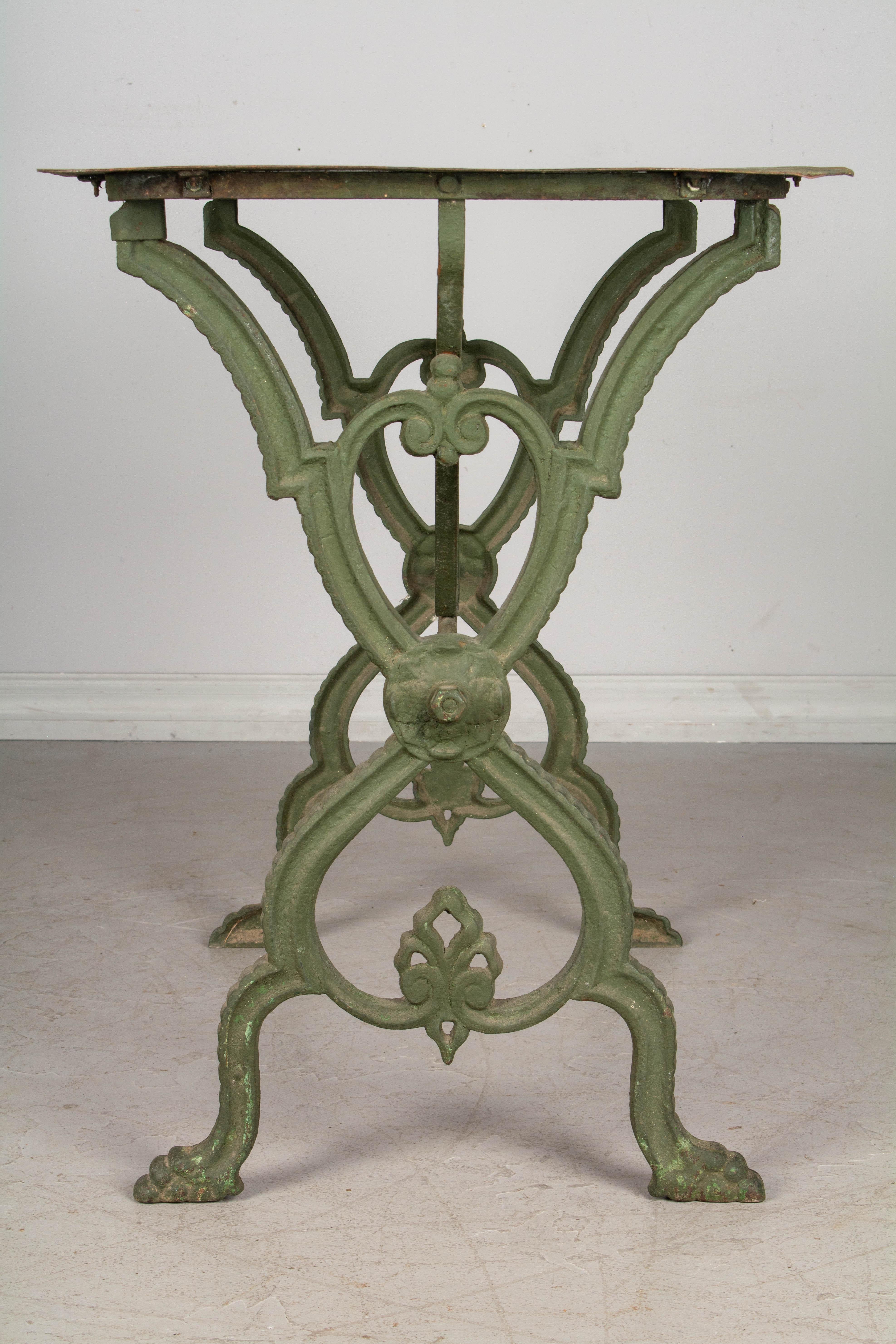 19th Century French Cast Iron Garden Bistro Table