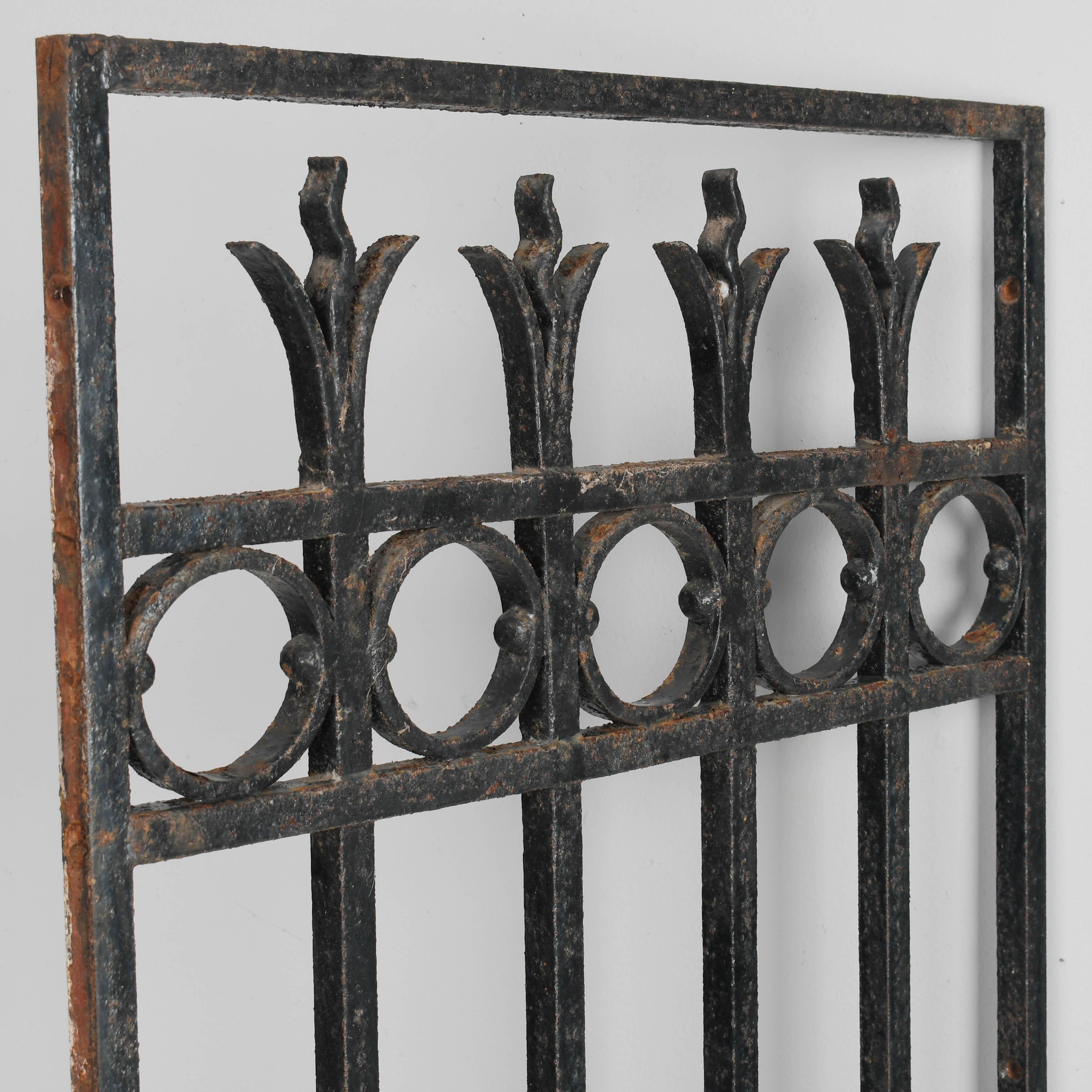 French Cast Iron Garden Grille Pair For Sale 3