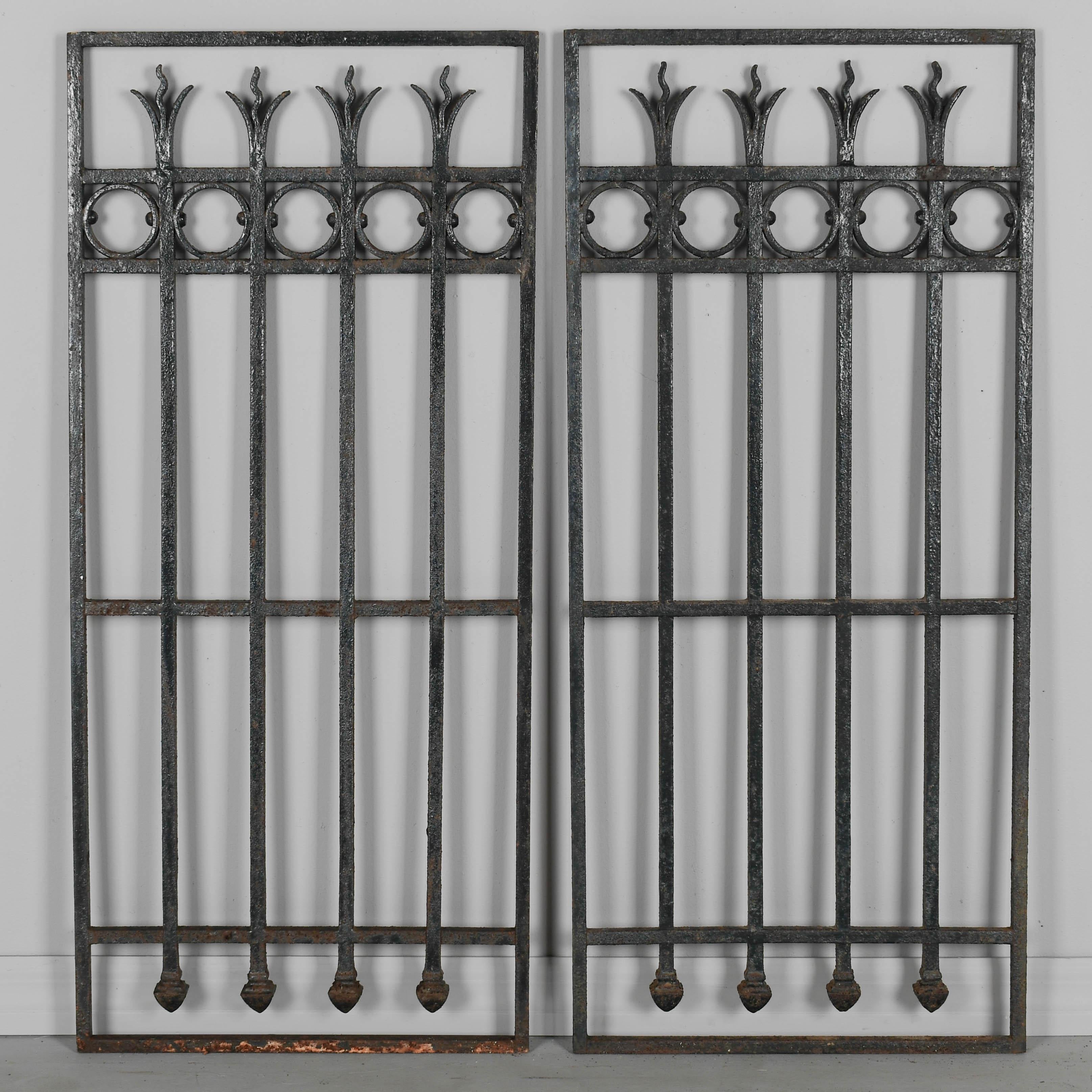 French Cast Iron Garden Grille Pair For Sale 2