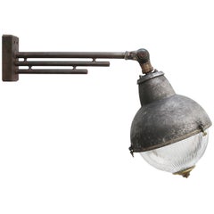 French Cast Iron Holophane Glass Streetlight by Sammode, France