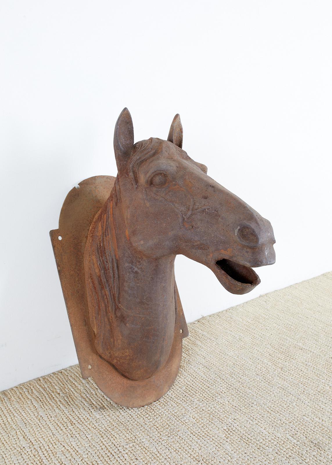 cast iron horse head wall mount