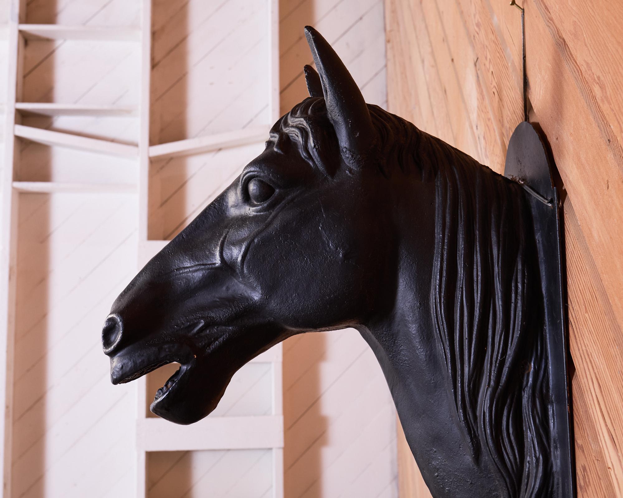 French Cast Iron Horse Head Butcher Shop Trade Sign For Sale 8