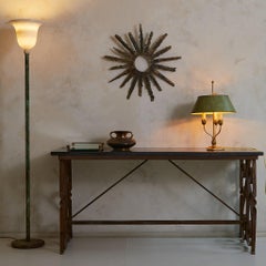 French Cast Iron + Soapstone Console Table, 1940s