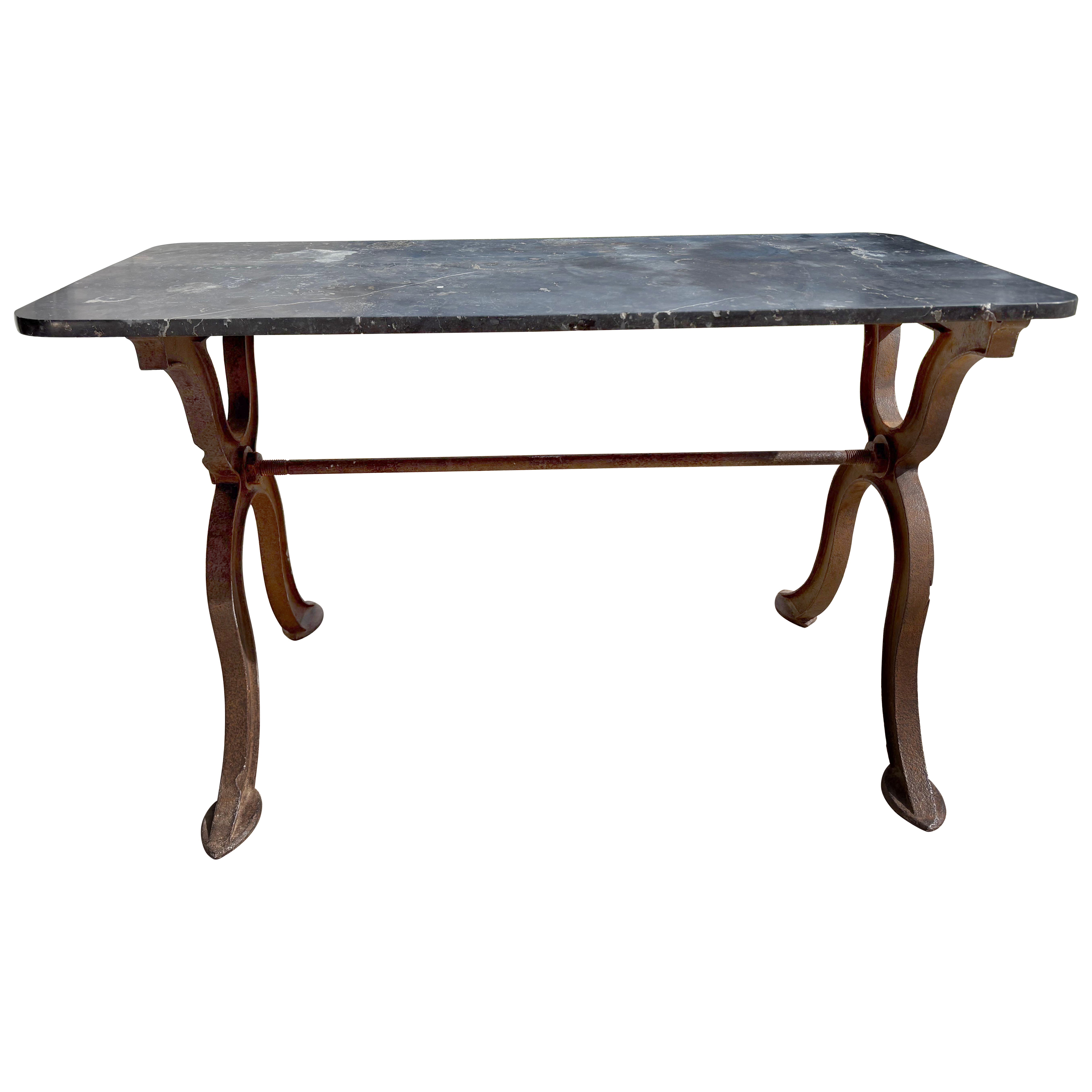 19th Century French Cast Iron Work Table