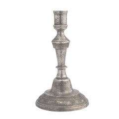 French cast pewter candlestick with grape vine motif, c. 1780