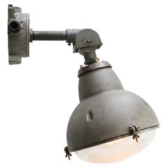 French Cast Semi Frosted Glass Sconce Wall Streetlight by Sammode, France